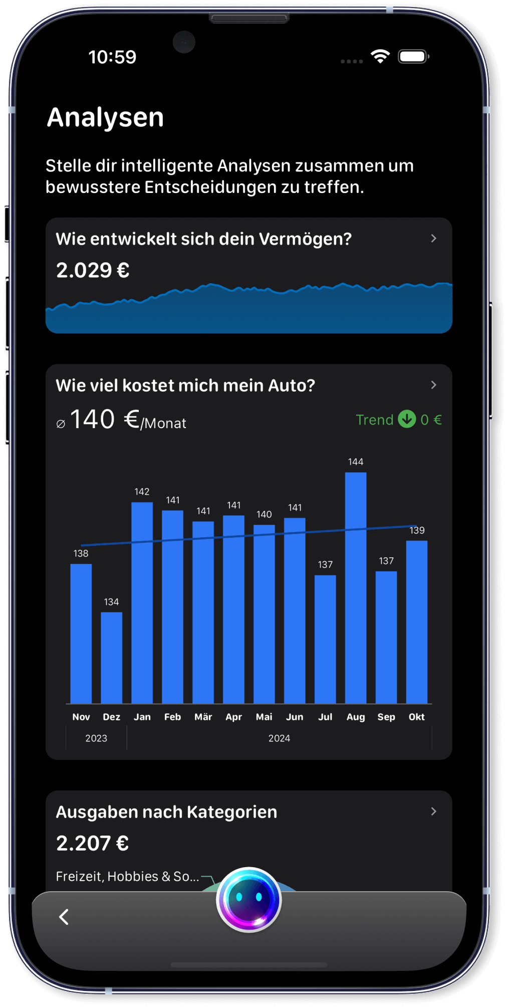 Ausgabenanalyse und Transaktionskategorisierung mit LIV