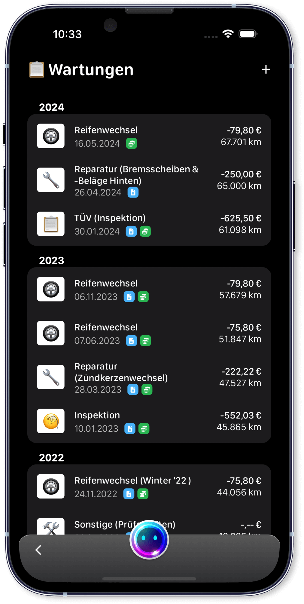 Wartungen bequem mit Auto-Skill verfolgen